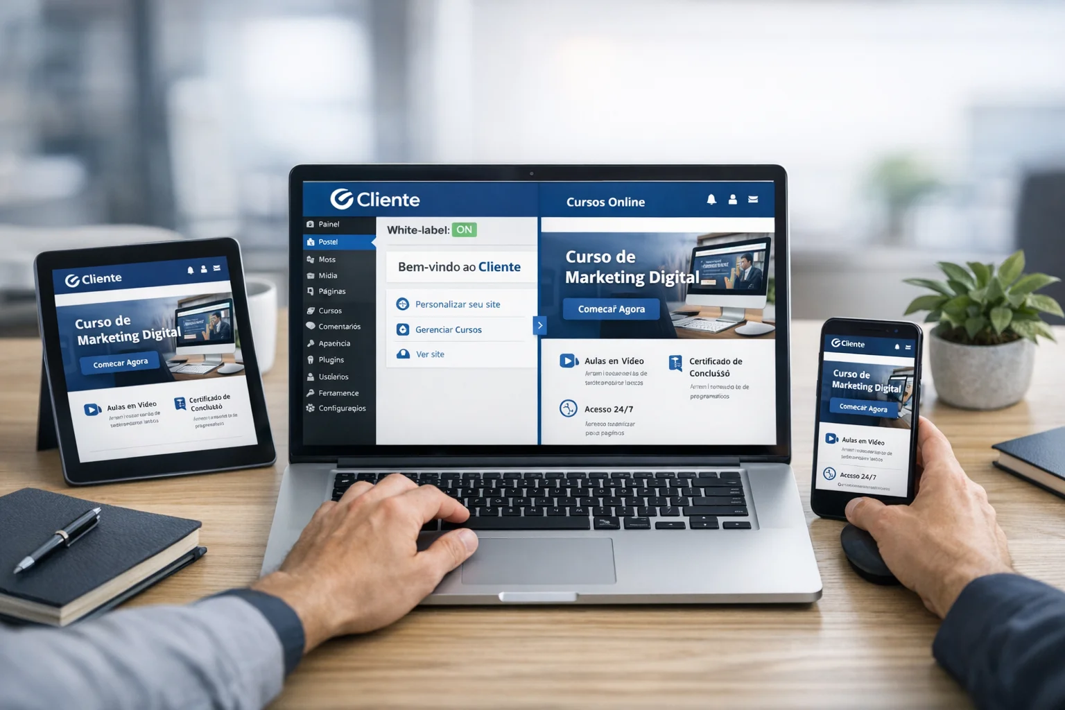 White-label LMS para agências WordPress – Guia 2026